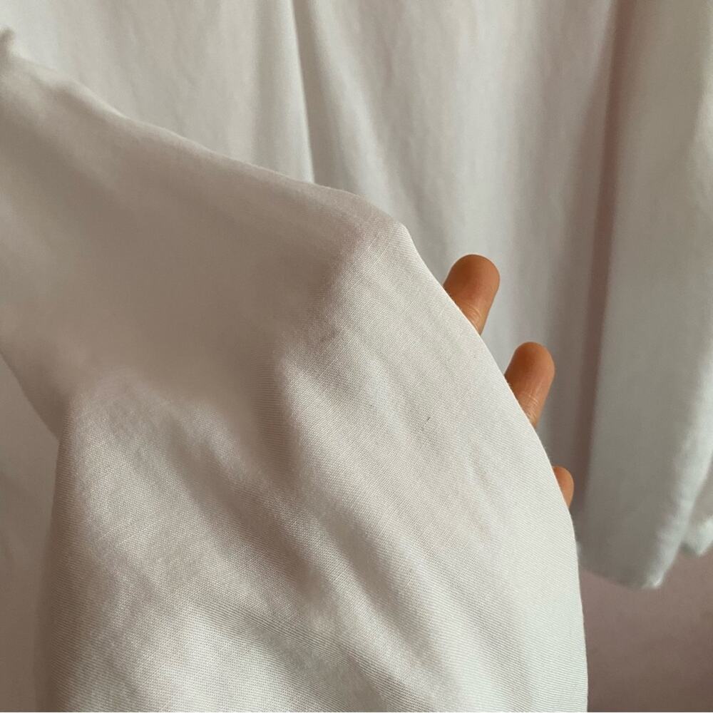 Cloth & Stone Anthropologie Minimal Boho Chic Fray Ruffle Shoulder Button Down - Picture 9 of 9
